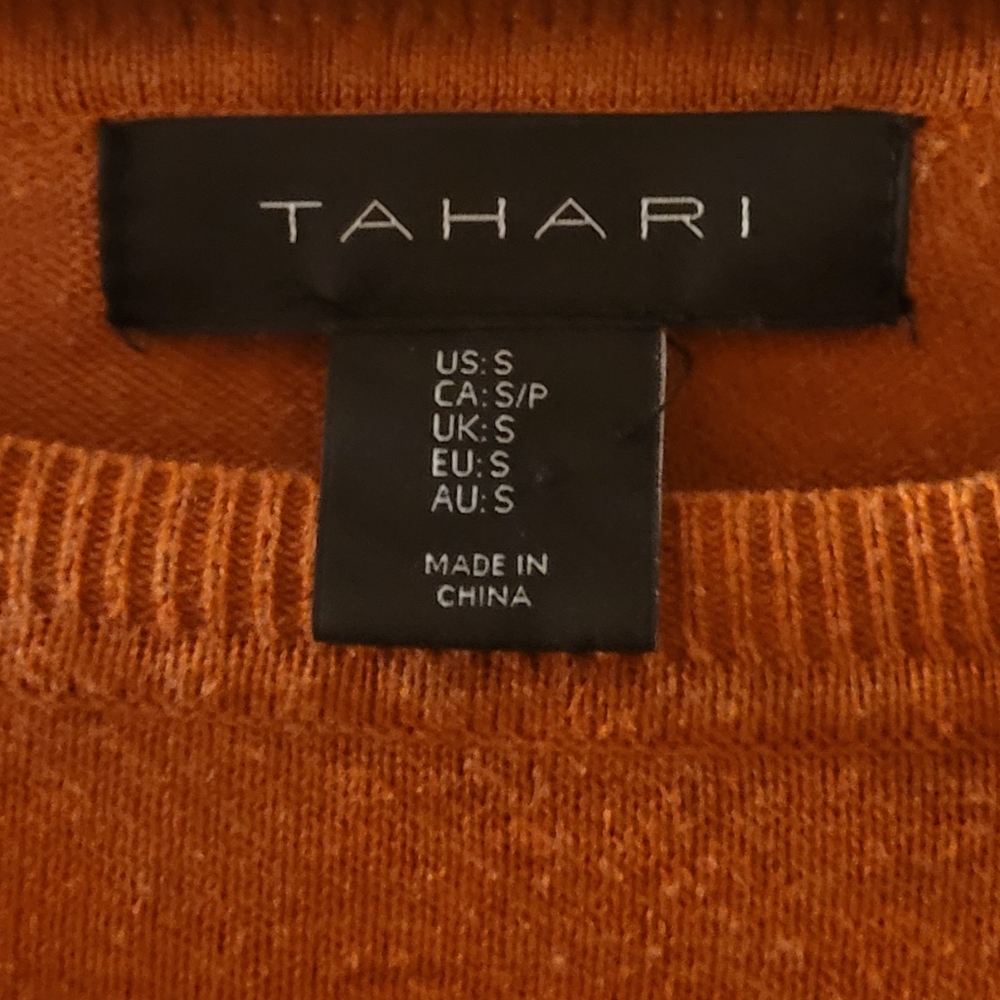 Burnt orange Tahari sweater